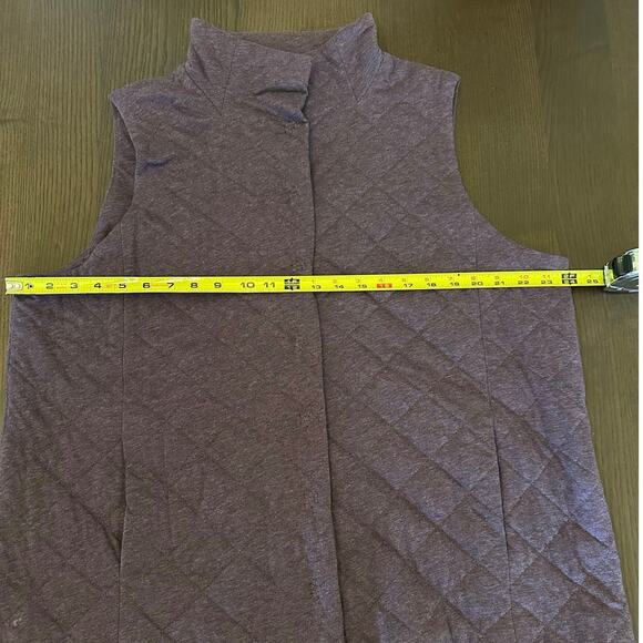 Eileen Fisher Womens Purple Quilted Vest Size 1X Pockets Snaps Fall Lightweight - Picture 8 of 11